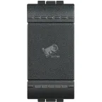 LivingLight Выключатель с винтовыми клеммами 1 модуль антрацит