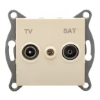 Розетка TV+ SAT Ugra, оконечная, механизм, бежевый