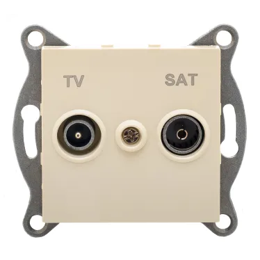 Розетка TV+ SAT Ugra, оконечная, механизм, бежевый