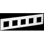                  SKANDY Рамка 5-местная SK-F05W арктический белый IEK
               