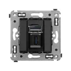                  Avanti USB 3.0 розетка одинарная в стену, тип А-А, Черный квадрат
               
