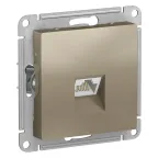                  ATLASDESIGN РОЗЕТКА компьютерная RJ45, кат. 6A, механизм, ШАМПАНЬ
               