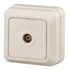                  Розетка TV одиночная, ОУ, Quadro, сл.кость, 2-301-02
               