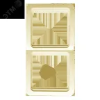                  Лондон Рамка 2 поста вертикальная бежевая
               