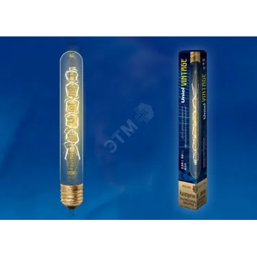 Лампа накаливания декоративная ЛОН 60 вт 300 Лм E27 Vintage IL-V-L28A-60/GOLDEN/E27 CW01