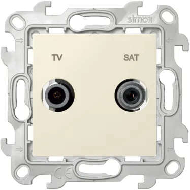 Розетка TV-SAT оконечная, слоновая кость