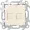 Розетка 2хRJ45 кат 5е UTP, слоновая кость
