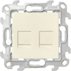                  Розетка 2хRJ45 кат 5е UTP, слоновая кость
               