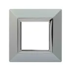                  Рамка из металла, ''Avanti'', светло-серебристая, 2 модуля
               