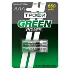                  Аккумулятор HR03-2BL 650 mAh (20/240/17280) (AAA)  | Б0019499 | ТРОФИ (батарея (заряжаемый элемент питания)
               