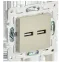 SKANDY Розетка USB A+A 3,1А SK-R15B бежевый IEK