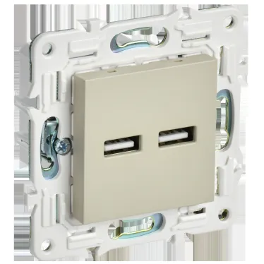 SKANDY Розетка USB A+A 3,1А SK-R15B бежевый IEK
