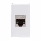 Розетка компьютерная RJ45 категория 6 экран Viva белая 1 модуль