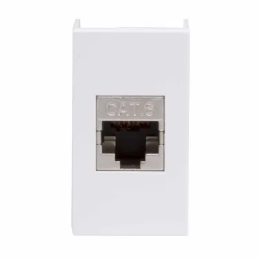 Розетка компьютерная RJ45 категория 6 экран Viva белая 1 модуль
