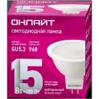 Лампа светодиодная 15вт OLL-MR16-15-230-4K-GU5.3 ОНЛАЙТ