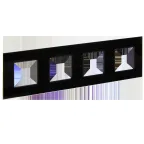                  SKANDY Рамка 4-местная SK-F24Bl стекло черный IEK
               