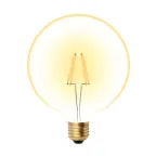                  Лампа светодиодная декоративная LED 8вт 220-250В шар G125 680Лм Е27 2250К золотая колба Vintage
               