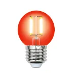 Лампа светодиодная декоративная цветная LED 5вт 200-250В шар 350Лм Е27 КРАСНЫЙ Air color