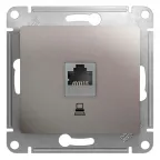                  GLOSSA Розетка компьютерная RJ45 категория 5E механизм платина
               