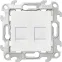 Розетка 2хRJ45 кат 5е UTP, белый