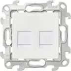                  Розетка 2хRJ45 кат 5е UTP, белый
               