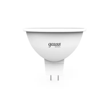 Лампа светодиодная LED 5.5 Вт 490 лм 4100К софит MR16 нейтральный GU5.3 AC 220В (промоупаковка 3 лампы) Basic Gauss