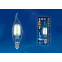 Лампа светодиодная LED-CW35-13W/3000K/E14/CL PLS02WH LED. "свеча на ветру", прозр. Серия Sky. 3000К . | UL-00005903 | Uniel