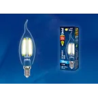 Лампа светодиодная LED-CW35-13W/3000K/E14/CL PLS02WH LED. "свеча на ветру", прозр. Серия Sky. 3000К . | UL-00005903 | Uniel