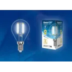 Лампа светодиодная LED-G45-6W/NW/E14/CL GLA01TR LED. "шар", прозр серия Air. 4000K | UL-00002207 | Uniel