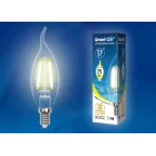 Лампа светодиодная LED-CW35-7,5W/WW/E14/CL GLA01TR LED. "свеча на ветру", прозр серия Air. 3000K | UL-00003248 | Uniel