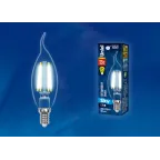 Лампа светодиодная LED-CW35-13W/4000K/E14/CL PLS02WH LED. "свеча на ветру", прозр. Серия Sky. 4000К . | UL-00005904 | Uniel