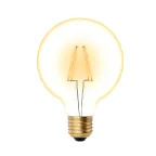                  Лампа светодиодная декоративная LED 6вт 220-250В шар G95 510Лм Е27 2250К золотая колба Vintage
               