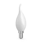 Лампа светодиодная филаментная LED 4.5 Вт 380 лм 2700К свеча на ветру теплый E14 AC 220В матовая колба Basic Gauss