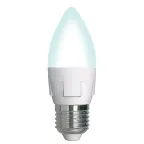                  Лампа светодиодная LED-C37 7W/4000K/E27/FR/DIM PLP01WH LED, димм.. «свеча», мат, серия Яркая, пр-во Россия, 4000К . | UL-00004295 | Uniel
               