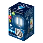                  Лампа светодиодная LED 6вт 200-250В шар прозрачное 500Лм Е27 4000К Sky филамент
               
