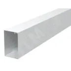 Металлический кабель-канал LKM 60x100x2000 мм, толщина 0,8 мм сталь белый (короб с крышкой)