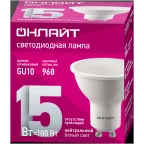                  Лампа светодиодная 15вт ОLL-PAR16-15-230-4K-GU10 ОНЛАЙТ
               