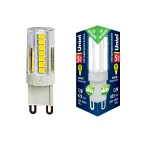                  Лампа светодиодная прозрачная LED-JCD-5W/4000K/G9/CL GLZ09TR Белый свет (4000К). Картон. ТМ Uniel.
               
