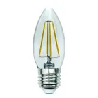 Лампа светодиодная.LED-C35-13W/3000K/E27/CL PLS02WH картон Форма свеча, прозрачная. Sky. Теплый (3000К). Картон.