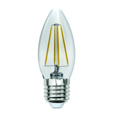Лампа светодиодная.LED-C35-13W/3000K/E27/CL PLS02WH картон Форма свеча, прозрачная. Sky. Теплый (3000К). Картон.