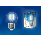 Лампа светодиодная LED-G45-7,5W/NW/E27/CL GLA01TR LED. "шар", прозр серия Air. 4000K | UL-00003255 | Uniel