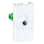                  Разъем для наушников 3.5 мм mini-jack, узкий, винты, S27 белый
               