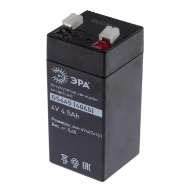 Аккумулятор GS445 (Cвинцово-кислотный 4V 4,5) (25/900) | Б0050077 | ЭРА