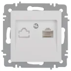                  Розетка Intro Accent 6-303-01 информационная RJ45, IP20, СУ, белый
               