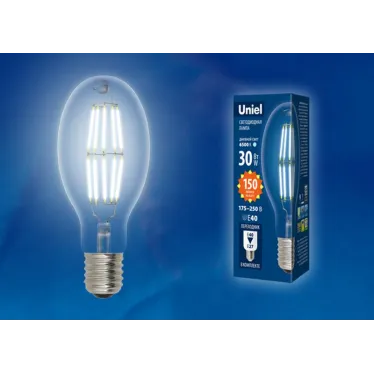 Лампа светодиодная промышленная LED-ED90-30W/NW/E40/CL GLP05TR LED мощная, прозр. 4000К | UL-00003760 | Uniel