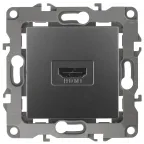                  Розетка HDMI, Эра12, графит, 12-3114-12
               