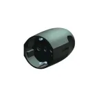 Розетка кабельная бытовая с центральным вводом кабеля. Черная. IP20 16А 2P+E 230В