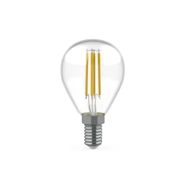 Лампа светодиодная филаментная LED 5.5 Вт 530 лм 4100К шар P45 нейтральный E14 AC 220В (промоупаковка 3 лампы) Basic Gauss
