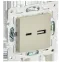 SKANDY Розетка USB A+C 18Вт SK-R13B бежевый IEK
