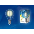 Лампа светодиодная LED-G45-7,5W/WW/E14/CL GLA01TR LED. "шар", прозр серия Air. 3000K | UL-00003250 | Uniel
